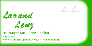 lorand lenz business card